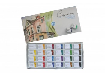 Набор акварель Сонет 24 кюветы